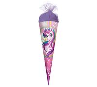 ROTH Pochette cadeau en forme de portrait de licorne - 35 cm - Avec fermeture en tulle ronde - Pour sucreries