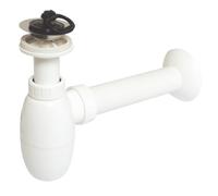 Roth - Siphon de lavabo DN40 avec bonde en inox, corps blanc - MULTI