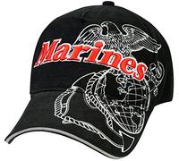 Rothco Deluxe Low Pro Cap in Black - Marines Eagle G and A