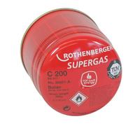 Rothenberger 035901-A Supergas C200 Cartouches de gaz 190 ml, Rouge