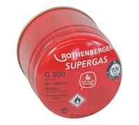 Rothenberger 035901-A Supergas C200 Cartouches de gaz 190 ml, Rouge