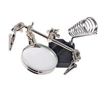 Rothenberger Industrial Dritte Hand, Löthilfe mit Lupe und flexible Greifarme, Krokodil-Klemme inklusive Standfuß und Lötkolben-Halter, Helping Hand, zum Löten, Reparatur, Hobby und Handwerk