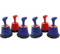 Rothenberger Industrial RoPü Mini Plunger, Approx. 16 cm Length, 12 cm Cup Diameter, for Sinks, Showers, basins and bathtubs, Blue/Red (Color Not Selectable) (Lot de 2)