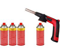 ROTHENBERGER Industrial RS 300 Chalumeau Recharge y compris 4 x Multigas 338g Piezo 180-360 °C rotation/dessus de la tête Chalumeau à gaz - 1500005150