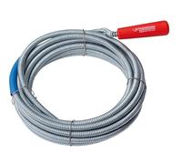 ROTHENBERGER Industrial Spirale de débouchage de 7 m | en acier à ressort | Ø de la spirale : 9 mm ; avec foret de récupération et manivelle | Tuyaux en plastique, en fonte ou en grès