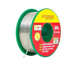 ROTHENBERGER Kit électronique industriel sans plomb 200 g | 1 mm Ø | Composition : étain 99%, cuivre 1% | 1000002550