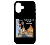 Rothenburg OB der Tauber Bavière, Allemagne Dessin à la Main Coque pour iPhone 16