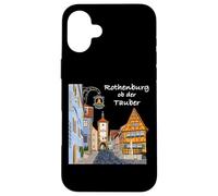 Rothenburg OB der Tauber Bavière, Allemagne Dessin à la Main Coque pour iPhone 16 Plus