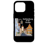 Rothenburg OB der Tauber Bavière, Allemagne Dessin à la Main Coque pour iPhone 16 Pro
