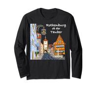 Rothenburg ob der Tauber Bavière, Allemagne dessin à la main Manche Longue
