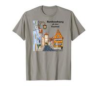 Rothenburg ob der Tauber Bavière, Allemagne dessin à la main T-Shirt