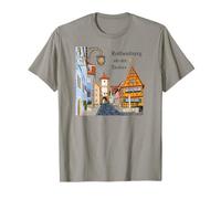 Rothenburg OB der Tauber Bavière, Allemagne Dessin à la Main T-Shirt
