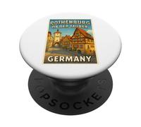 Rothenburg OB der Tauber Germany Graphique de Voyage Vintage PopSockets PopGrip Adhésif