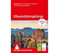 Bergverlag Rother – Guide de randonnée Elbsandsteingebirge: 58 itinéraires, Malerweg, traces GPS