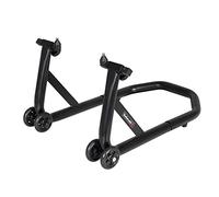 Rothewald Lève-moto avant en acier, adaptateur de broche universel, jusqu'à 300 kg, grande stabilité et stabilité, support de montage, avec double roulettes, levage facile