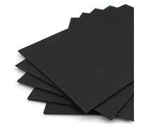 Rothmill Lot de 50 feuilles de papier cartonné noir A4, poids 210 g/m² et épaisseur 280 microns, idéal pour les arts et l'artisanat, le bureau et la papeterie