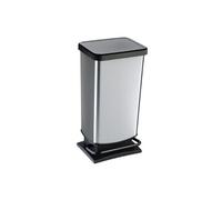 ROTHO 7541 PASO POUBELLE À PÉDALE 40 L ARGENT Argent