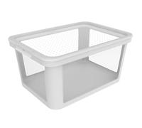 Rotho Albris Boîte de rangement 45l avec couvercle, Plastique (PP recyclé), blanc/transparent, 45l (57.0 x 39.2 x 27.0 cm)