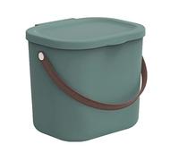 Rotho Albula Boîte de rangement avec couvercle 6 l Système de rangement avec poignée en plastique recyclé Sans BPA (vert foncé)
