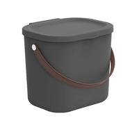 Rotho Albula Boîte de rangement avec couvercle 6 l Système de rangement avec poignée en plastique recyclé Sans BPA Anthracite