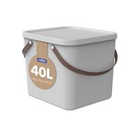 Rotho Albula Grande Boite Rangement 40 L avec Couvercle Plastique Blanc | Panier de rangement, poignées intégrées, empilable avec couvercle, emboîtable sans couvercle, plastique 100 % recyclé