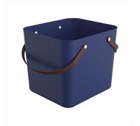 Rotho Albula Panier à provisions en plastique (polypropylène recyclé), bleu, 40 l (39,8 x 35,5 x 34,0 cm)