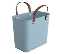 Rotho Albula Panier à provisions en plastique (PP recyclé), turquoise, 25 L, (40 x 23,5 x 34 cm)