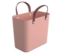 Rotho Albula Panier d'achat 25l, Plastique (PP recyclé), Rose, 25l (40.0 x 23.5 x 34.0 cm)