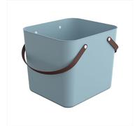 Rotho ALBULA Panier Plastique avec Anse 40L - Bac Courses Recyclé, Bleu Clair, 39,8 x 35,5 x 34 cm