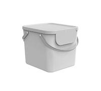 Rotho Albula Poubelle 50 l avec Couvercle, utilisable comme Couvercle pivotant ou à charnière, en Plastique (polypropylène recyclé), Blanc, 40 l (40,0 x 35,8 x 34,0 cm), Non Applicable