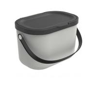 Rotho Albula Poubelle Bio avec Couvercle 3,2 l pour Cuisine (Blanc)