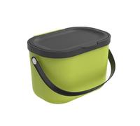 Rotho Albula Poubelle bio avec couvercle en plastique Vert citron 3,2 l