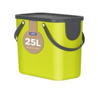 Rotho Albula Système de séparation des déchets 25l pour la cuisine, Plastique (PP) sans BPA, vert/anthracite, 25l (40.0 x 23.5 x 34.0 cm)