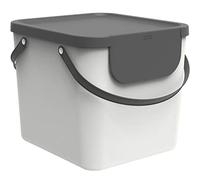 Rotho Albula poubelle cuisine 40 L poubelle tri sélectif blanc/anthracite