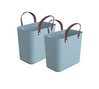 Rotho Albula Sac Cabas Panier Courses 2 x 25 L Plastique recyclé Turquoise