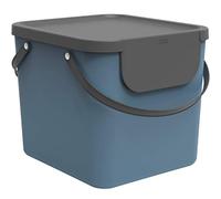 Albula Système de séparation des déchets 40l pour la cuisine, Plastique (PP) sans BPA, bleu/anthracite