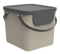 Rotho Albula Système de Séparation des Déchet s 40 l pour La Cuisine, Plastique (PP) sans BPA, Cappuccino/Anthracite, 40 l (40,0 X 35,8 X 34,0 cm)