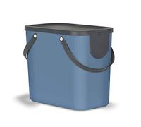 Rotho Albula Système de séparation des déchets 25l pour la cuisine, Plastique (PP) sans BPA, bleu/anthracite, 25l (40.0 x 23.5 x 34.0 cm)