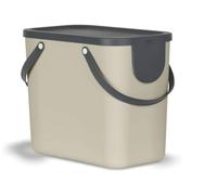 Rotho Albula Système de séparation des déchets 25l pour la cuisine, Plastique (PP) sans BPA, brun/anthracite, 25l (40.0 x 23.5 x 34.0 cm)