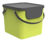 Rotho Albula Système de séparation des déchets 40l pour la cuisine, Plastique (PP) sans BPA, vert clair/anthracite, 40l (39,8 x 35,8 x 33,9 cm) Vert G