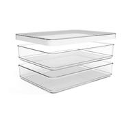 Rotho Récipient empilable LOFT haut de gamme 2 x 0,85 litres Transparent/Blanc