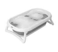 Rotho Babydesign Baby Bath 2 Go Baignoire Pliable pour Bébés Dès 0 Mois, Gris/Blanc, 82 x 48,5 x 22 cm, 1 Unité