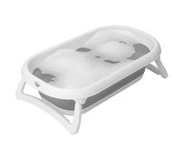 Rotho Babydesign Baby Bath 2 Go Baignoire Pliable pour Bébés Dès 0 Mois, Gris/Blanc, 82 x 48,5 x 22 cm, 1 Unité