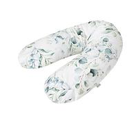 Rotho Babydesign Coussin d'allaitement multifonctions, 140 x 20 cm, à partir de 0 mois, lavable en machine, hypoallergénique, feuilles naturelles