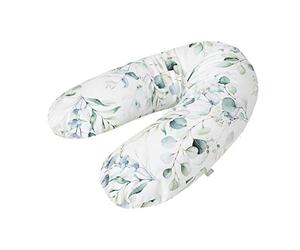 Rotho Babydesign Coussin d'allaitement multifonctions, 140 x 20 cm, à partir de 0 mois, lavable en machine, hypoallergénique, feuilles naturelles