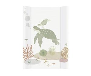 Rotho Babydesign Matelas à langer bébé 50 x 70 cm forme cale motif Sea Life | Surface imperméable et lavable, forme cale, motif marin Sea Life, pour compléter un espace de change pratique au quotidien
