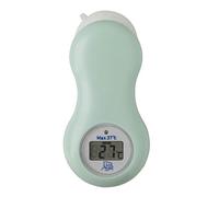 Rotho Babydesign Thermomètre Digital de Salle de Bain et de Chambre avec Ventouse, Piles incluses, À partir de 0 mois, Swedish Green (Vert Menthe), 20448 0266 01 01