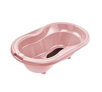 Rotho Babydesign TOP Baignoire, Avec tapis antidérapant et bouchon, 0-12 mois, soft rose, 20001 0342 0001