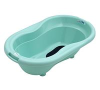 Rotho Babydesign TOP Baignoire avec Tapis Antidérapant et Bouchon de Vidange, 0-12 mois, TOP, Swedish Green (Vert Menthe), 200010266