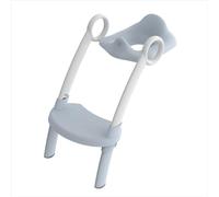 Rotho Babydesign TOP Réducteur de toilettes - Siège WC avec échelle, antidérapant & réglable en hauteur - Réducteur de pot pour enfants, pliable, confortable & facile à nettoyer, gris